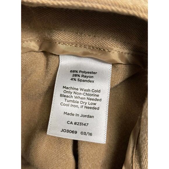 Talbots Chatham Pants Womens Size 12 Brown Slim Leg High Rise Casual Office - Picture 4 of 8